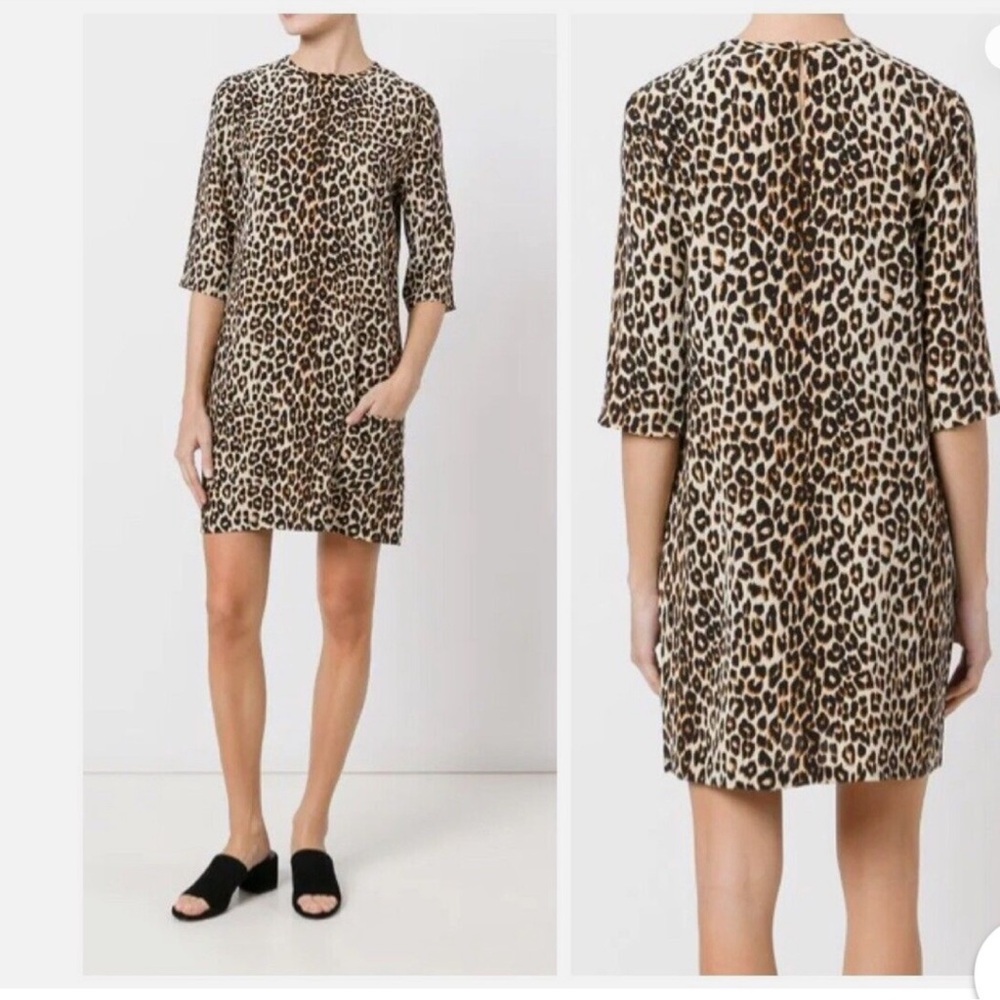Equipment Leopard Print Women's Dress